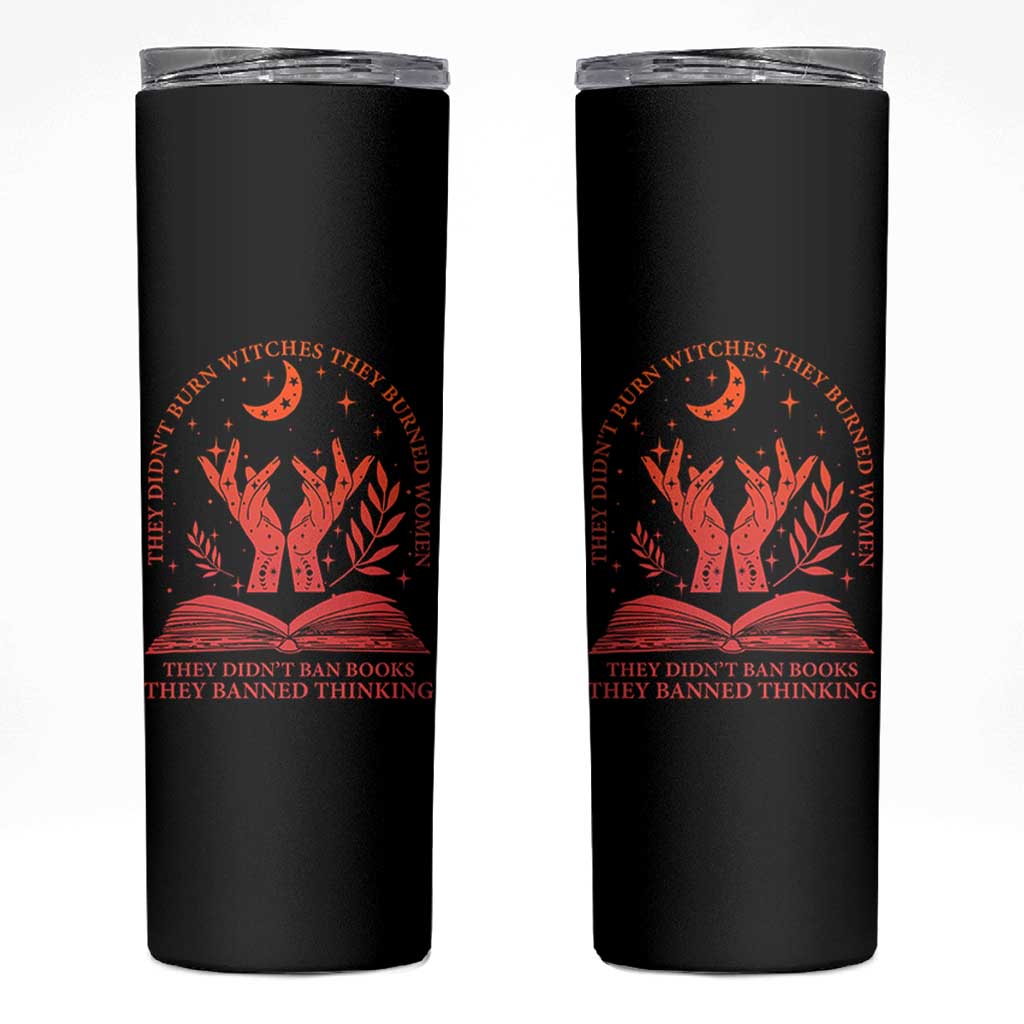 Feminist Witch Skinny Tumbler They Didnt Burn Witches Women Halloween Feminism - Wonder Print Shop