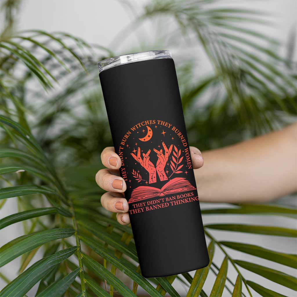 Feminist Witch Skinny Tumbler They Didnt Burn Witches Women Halloween Feminism - Wonder Print Shop