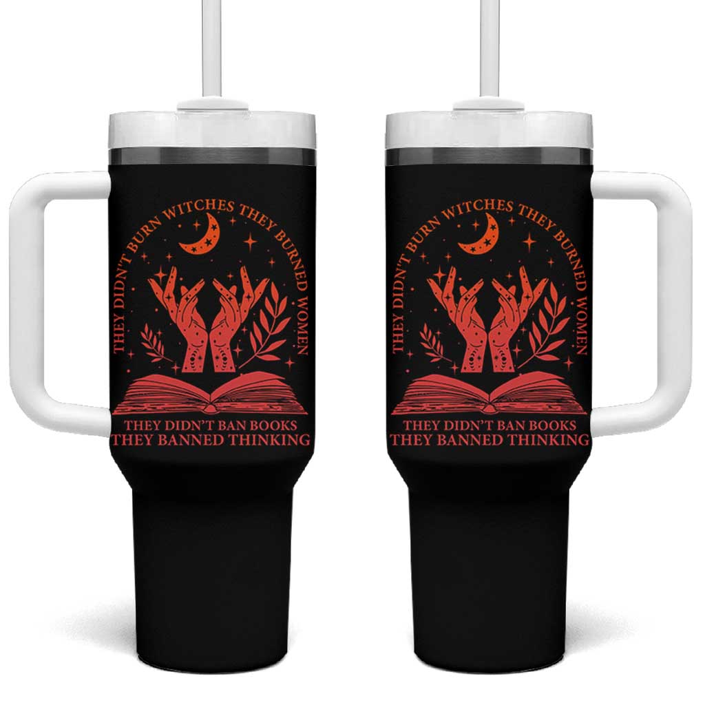 Feminist Witch Tumbler With Handle They Didnt Burn Witches Women Halloween Feminism - Wonder Print Shop