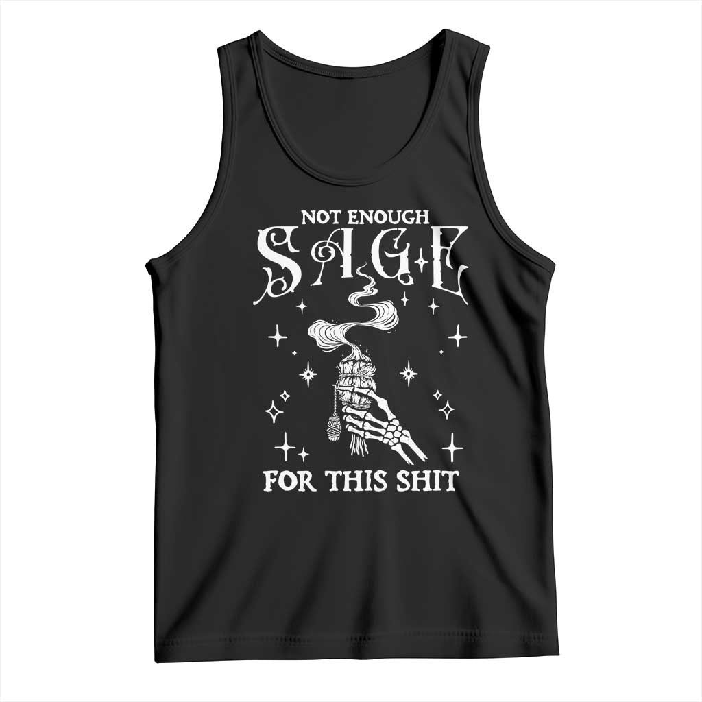 Vintage Witch Tank Top Spooky Skeleton Witchcore Not Enough Sage For This Shit - Wonder Print Shop