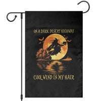 Funny Witch Garden Flag On A Dark Desert Highway Cool Wind In My Hair - Wonder Print Shop