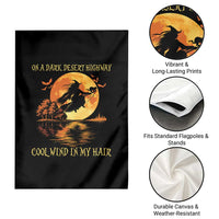 Funny Witch Garden Flag On A Dark Desert Highway Cool Wind In My Hair - Wonder Print Shop