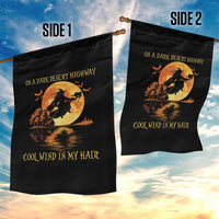 Funny Witch Garden Flag On A Dark Desert Highway Cool Wind In My Hair - Wonder Print Shop