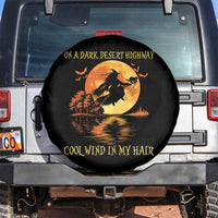 Funny Witch Spare Tire Cover On A Dark Desert Highway Cool Wind In My Hair - Wonder Print Shop