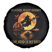 Funny Witch Spare Tire Cover On A Dark Desert Highway Cool Wind In My Hair - Wonder Print Shop