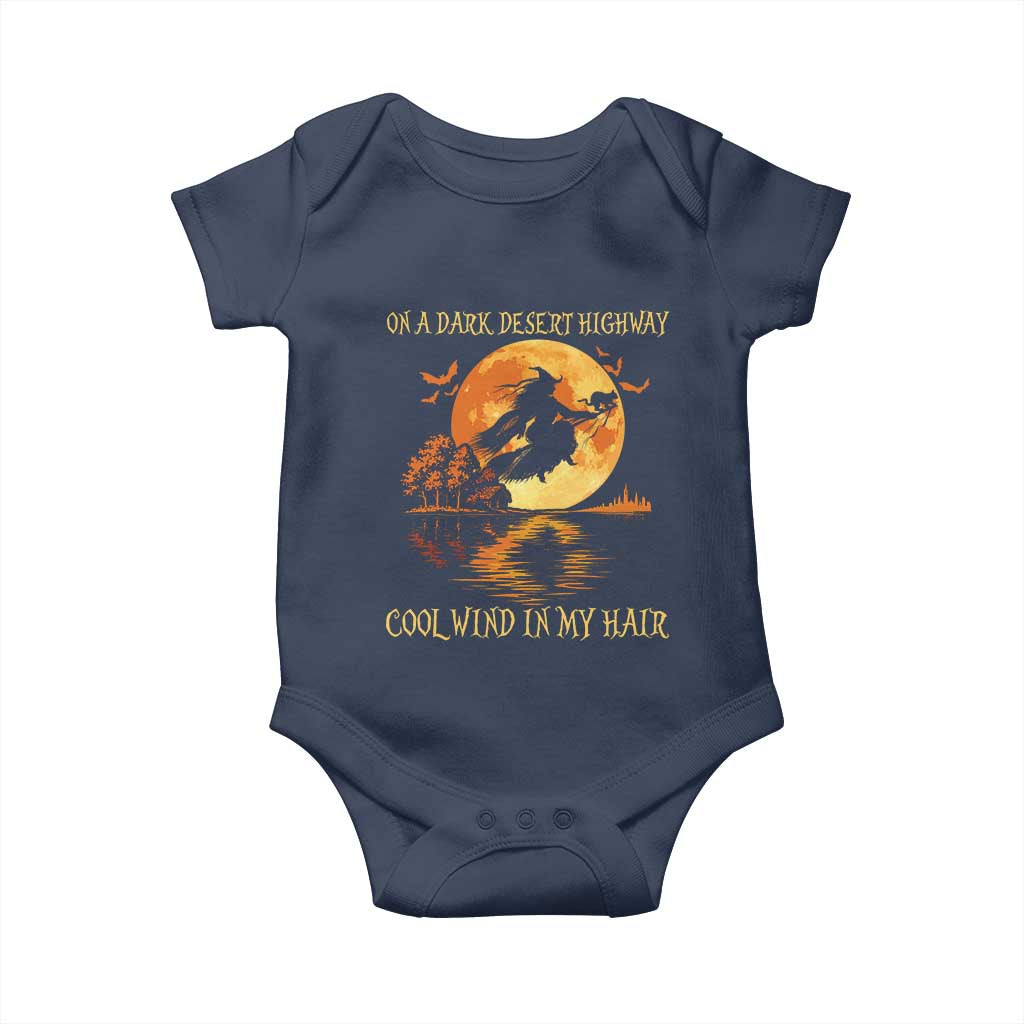Funny Witch Baby Onesie On A Dark Desert Highway Cool Wind In My Hair - Wonder Print Shop