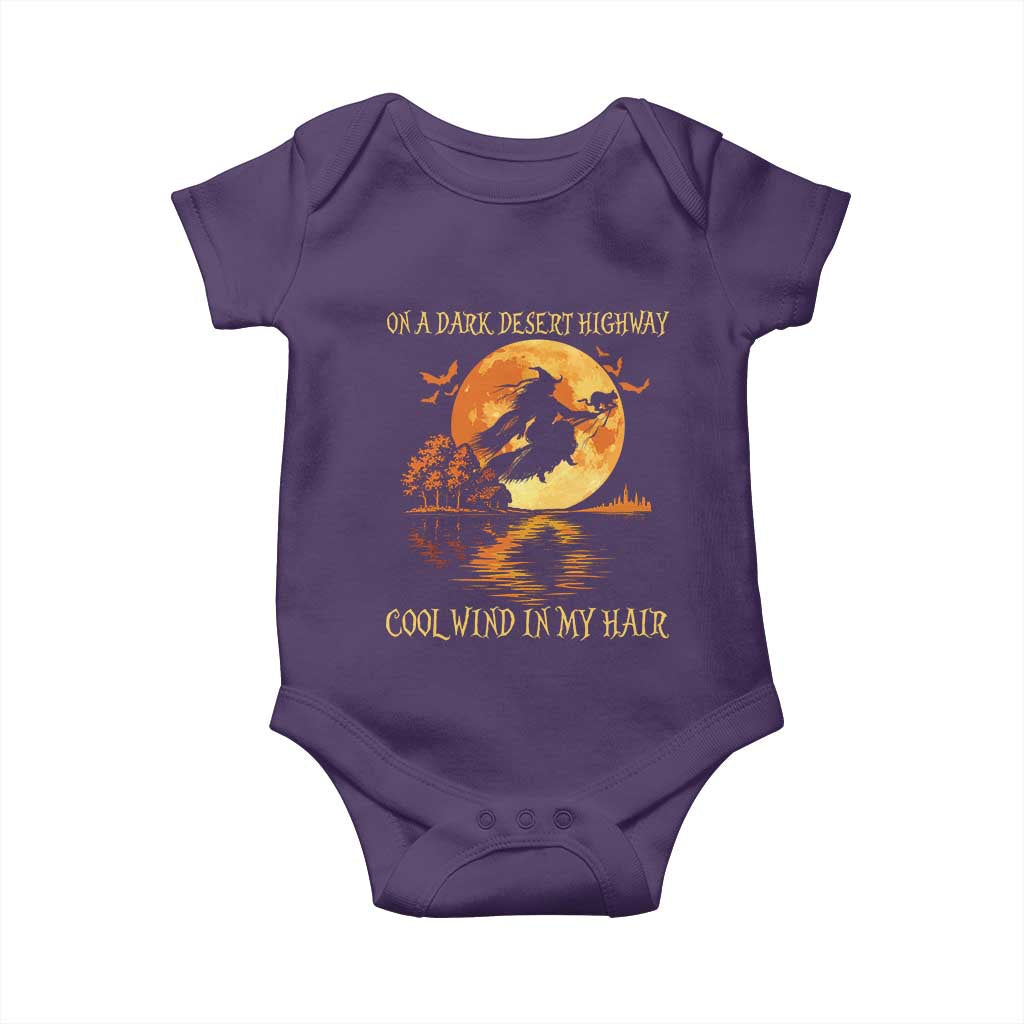 Funny Witch Baby Onesie On A Dark Desert Highway Cool Wind In My Hair - Wonder Print Shop
