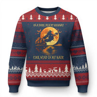 Funny Witch Ugly Christmas Sweater On A Dark Desert Highway Cool Wind In My Hair - Wonder Print Shop