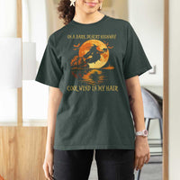 Funny Witch T Shirt For Women On A Dark Desert Highway Cool Wind In My Hair - Wonder Print Shop