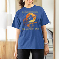 Funny Witch T Shirt For Women On A Dark Desert Highway Cool Wind In My Hair - Wonder Print Shop