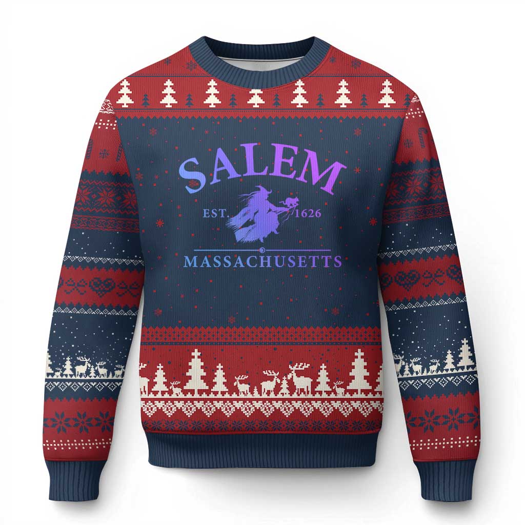 1692 They Missed One Ugly Christmas Sweater Halloween Salem Witch Trials - Wonder Print Shop