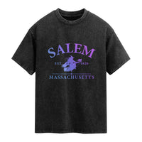 1692 They Missed One Washed Cotton T-Shirt Halloween Salem Witch Trials
