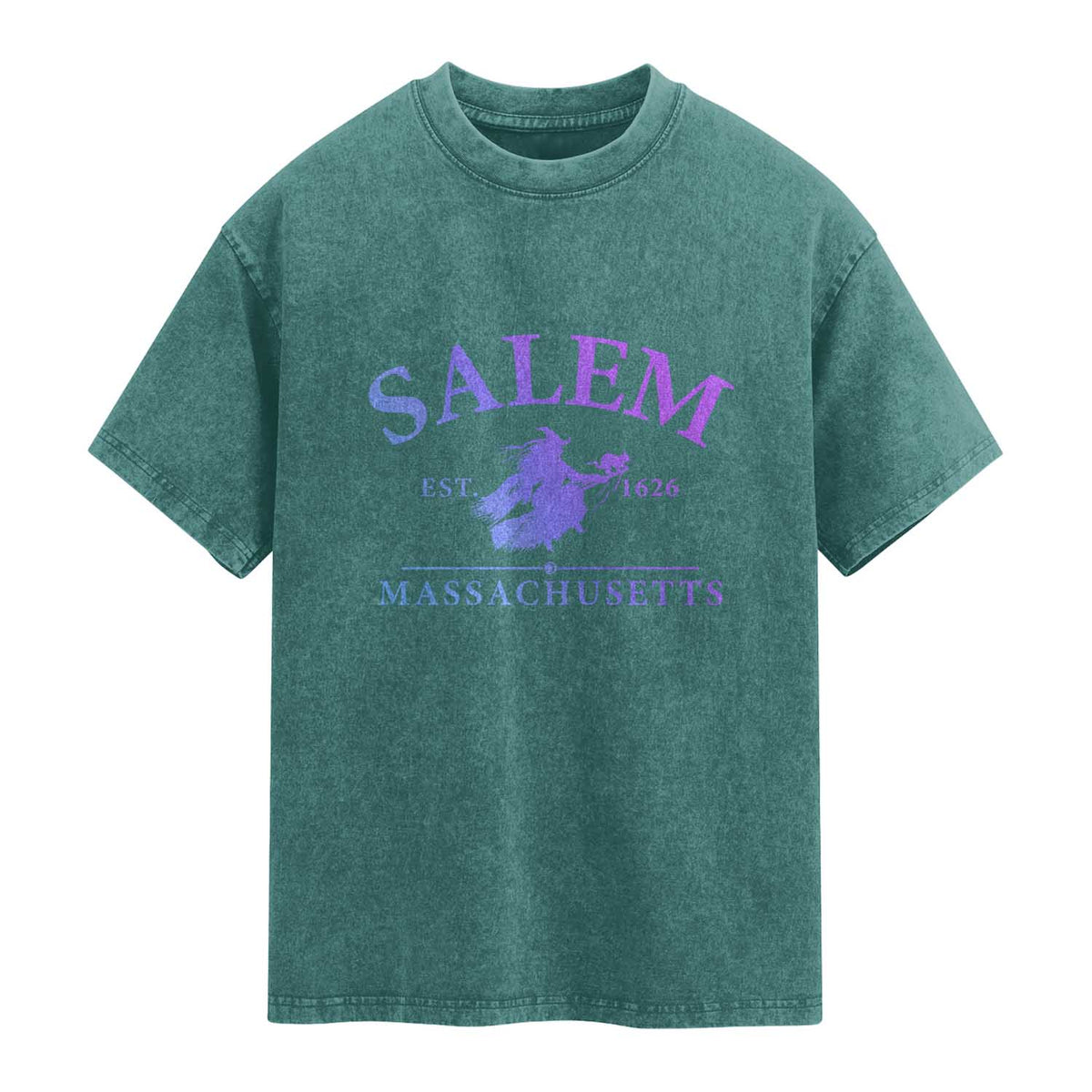 1692 They Missed One Washed Cotton T-Shirt Halloween Salem Witch Trials