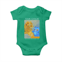 Van Gogh Kpop Fan Baby Onesie Blue Tiger Vintage Art Sunflower Cat