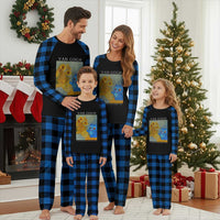 Van Gogh Kpop Fan Plaid Pajama Set Blue Tiger Vintage Art Sunflower Cat