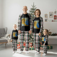 Van Gogh Kpop Fan Plaid Pajama Set Blue Tiger Vintage Art Sunflower Cat