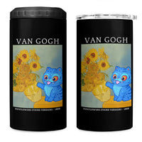 Van Gogh Kpop Fan 4 in 1 Can Cooler Tumbler Blue Tiger Vintage Art Sunflower Cat