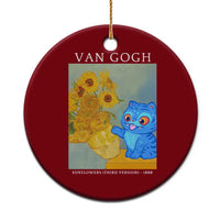 Van Gogh Kpop Fan Ceramic Ornament Blue Tiger Vintage Art Sunflower Cat