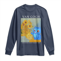 Van Gogh Kpop Fan Long Sleeve Shirt Blue Tiger Vintage Art Sunflower Cat
