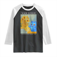 Van Gogh Kpop Fan Raglan Shirt Blue Tiger Vintage Art Sunflower Cat