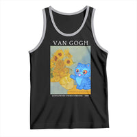 Van Gogh Kpop Fan Tank Top Blue Tiger Vintage Art Sunflower Cat