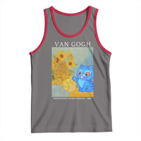 Van Gogh Kpop Fan Tank Top Blue Tiger Vintage Art Sunflower Cat
