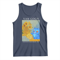 Van Gogh Kpop Fan Tank Top Blue Tiger Vintage Art Sunflower Cat