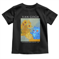 Van Gogh Kpop Fan Toddler T Shirt Blue Tiger Vintage Art Sunflower Cat