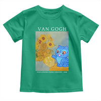 Van Gogh Kpop Fan Toddler T Shirt Blue Tiger Vintage Art Sunflower Cat