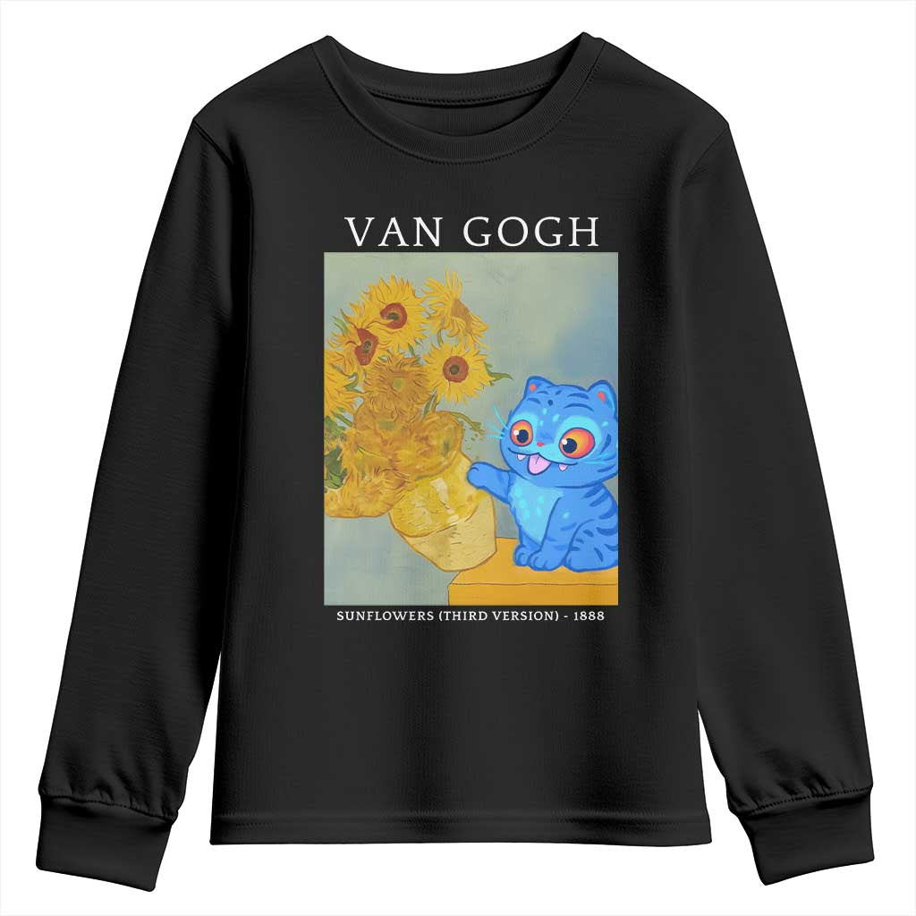 Van Gogh Kpop Fan Youth Sweatshirt Blue Tiger Vintage Art Sunflower Cat