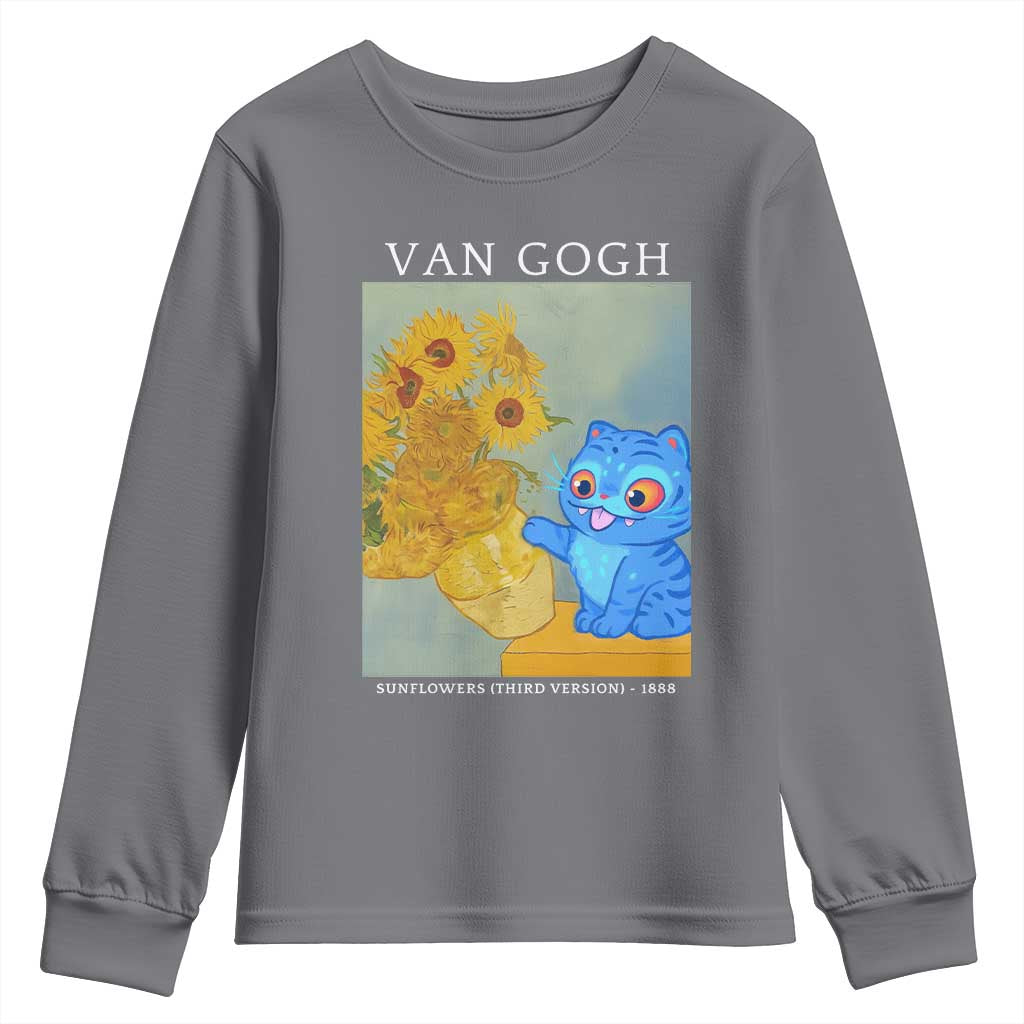 Van Gogh Kpop Fan Youth Sweatshirt Blue Tiger Vintage Art Sunflower Cat