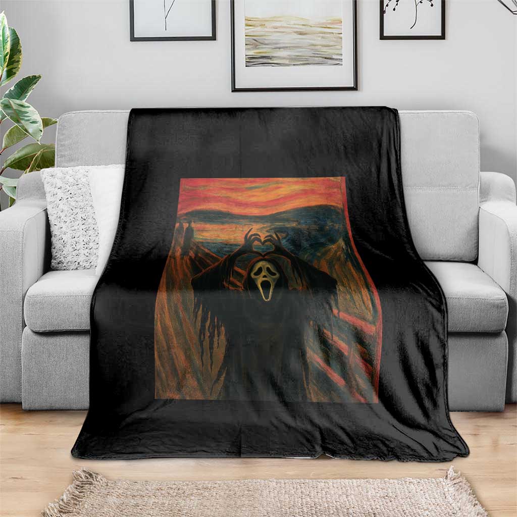 Ghost Heart Hands Throw Blanket Scary Face Horror Halloween - Wonder Print Shop