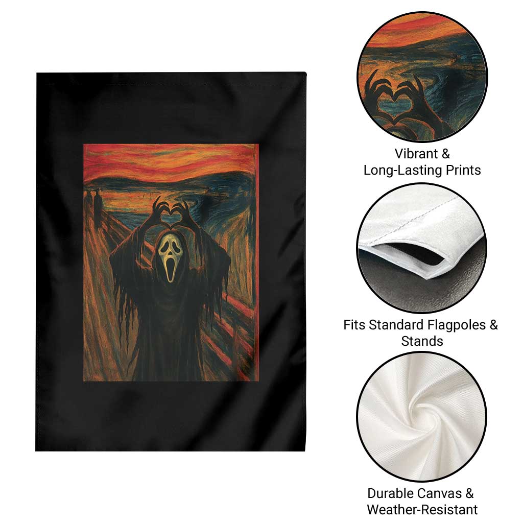 Ghost Heart Hands Garden Flag Scary Face Horror Halloween - Wonder Print Shop