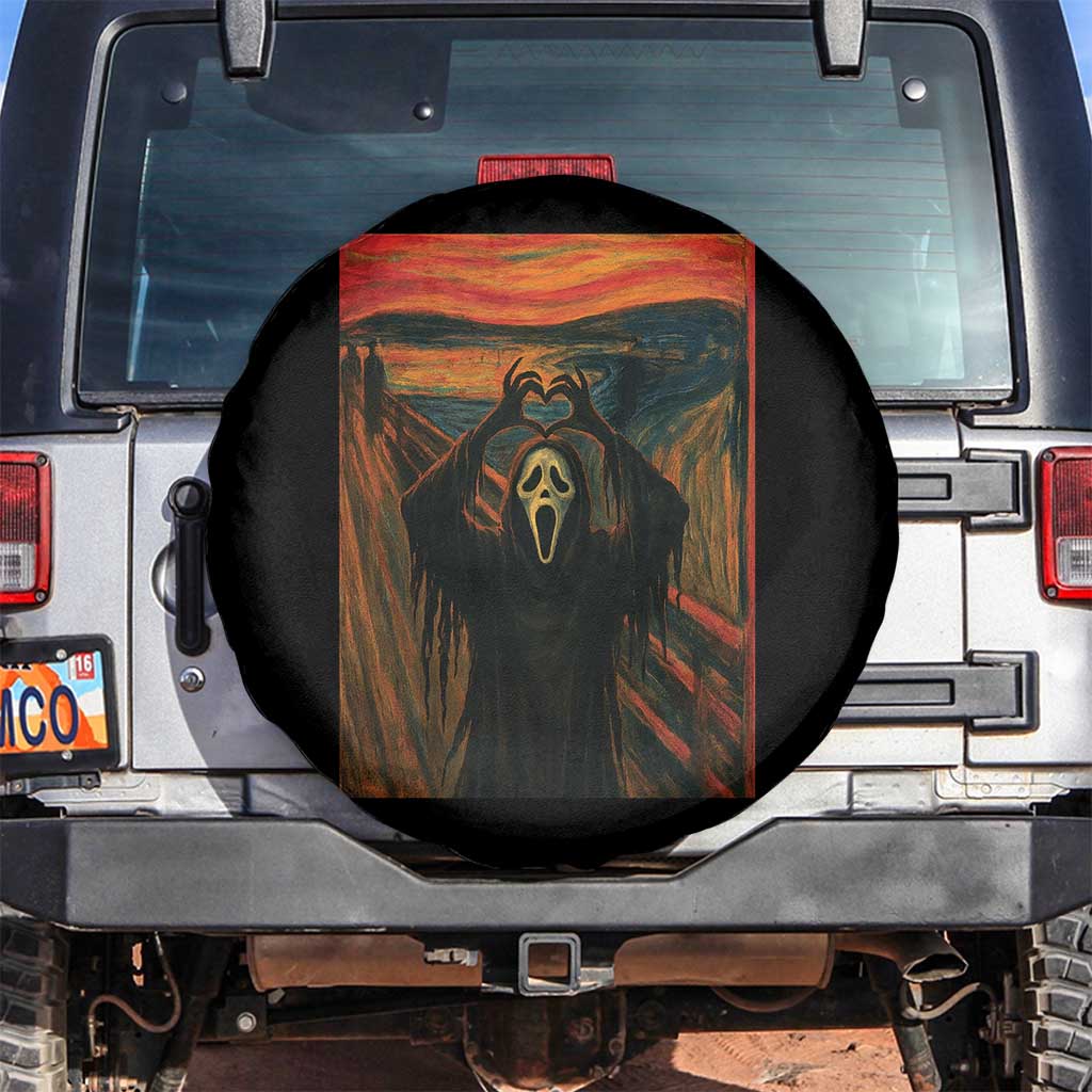Ghost Heart Hands Spare Tire Cover Scary Face Horror Halloween - Wonder Print Shop
