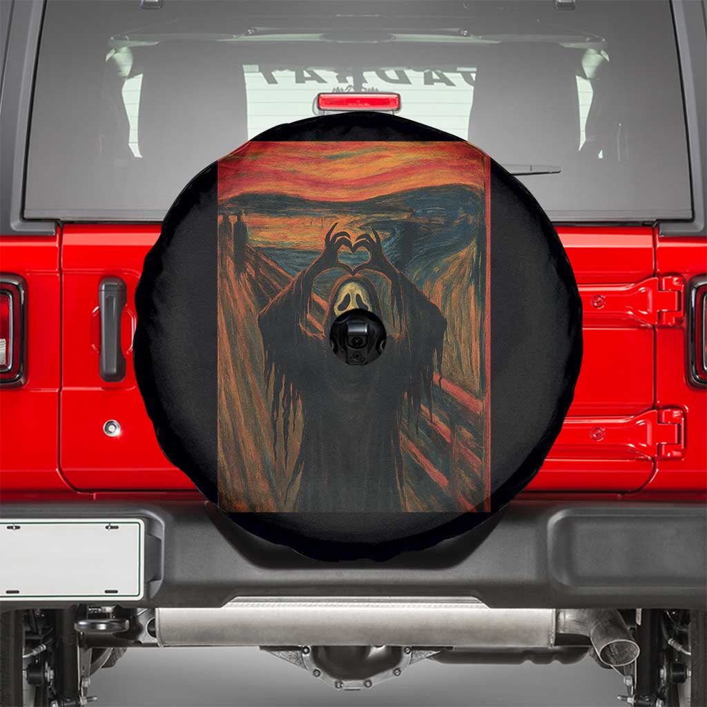 Ghost Heart Hands Spare Tire Cover Scary Face Horror Halloween - Wonder Print Shop