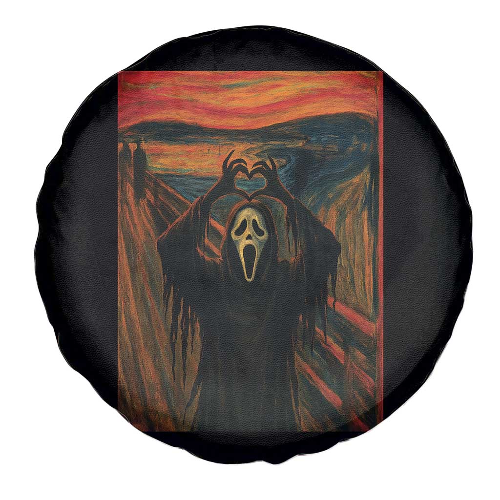 Ghost Heart Hands Spare Tire Cover Scary Face Horror Halloween - Wonder Print Shop