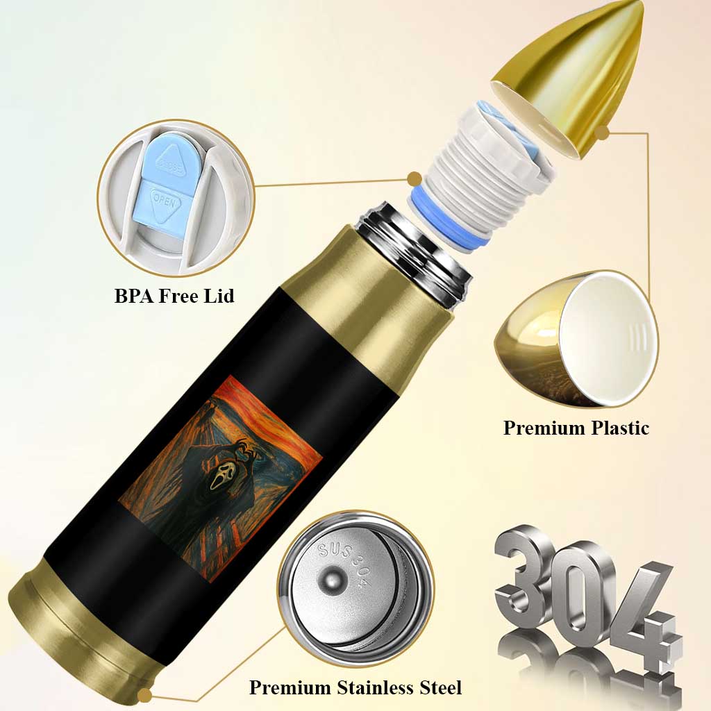 Ghost Heart Hands Bullet Tumbler Scary Face Horror Halloween - Wonder Print Shop