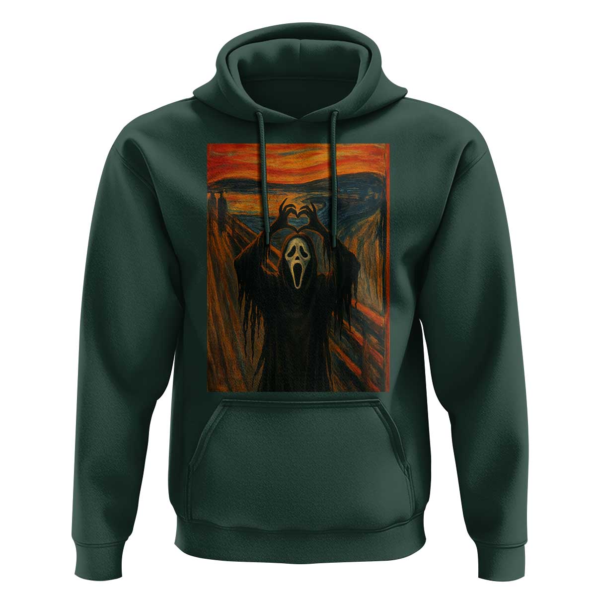 Ghost Heart Hands Hoodie Scary Face Horror Halloween - Wonder Print Shop