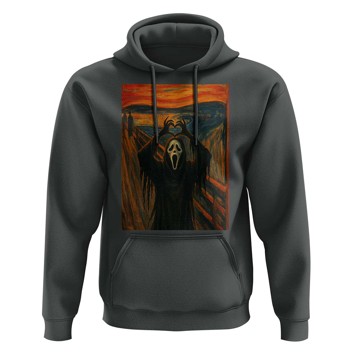 Ghost Heart Hands Hoodie Scary Face Horror Halloween - Wonder Print Shop