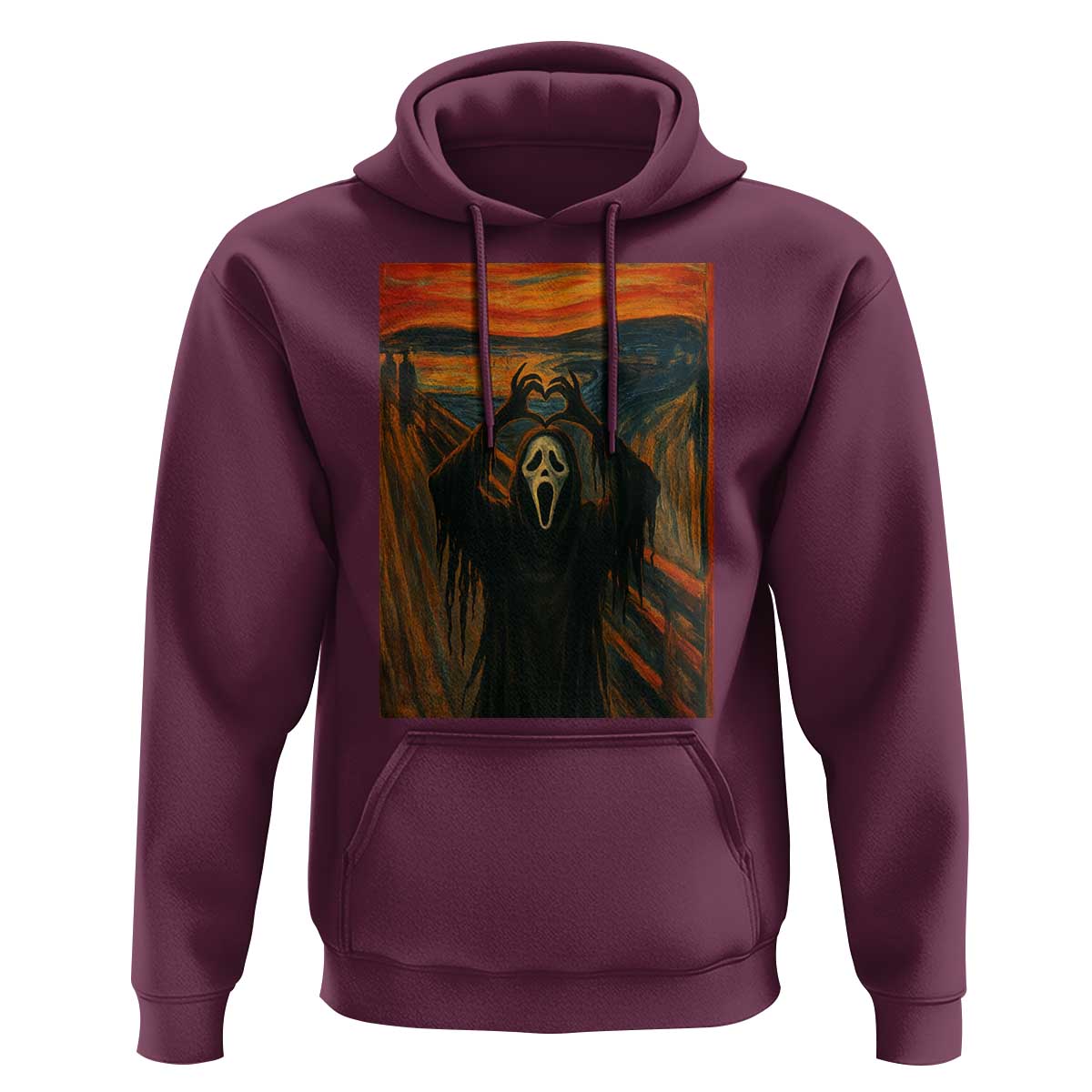 Ghost Heart Hands Hoodie Scary Face Horror Halloween - Wonder Print Shop
