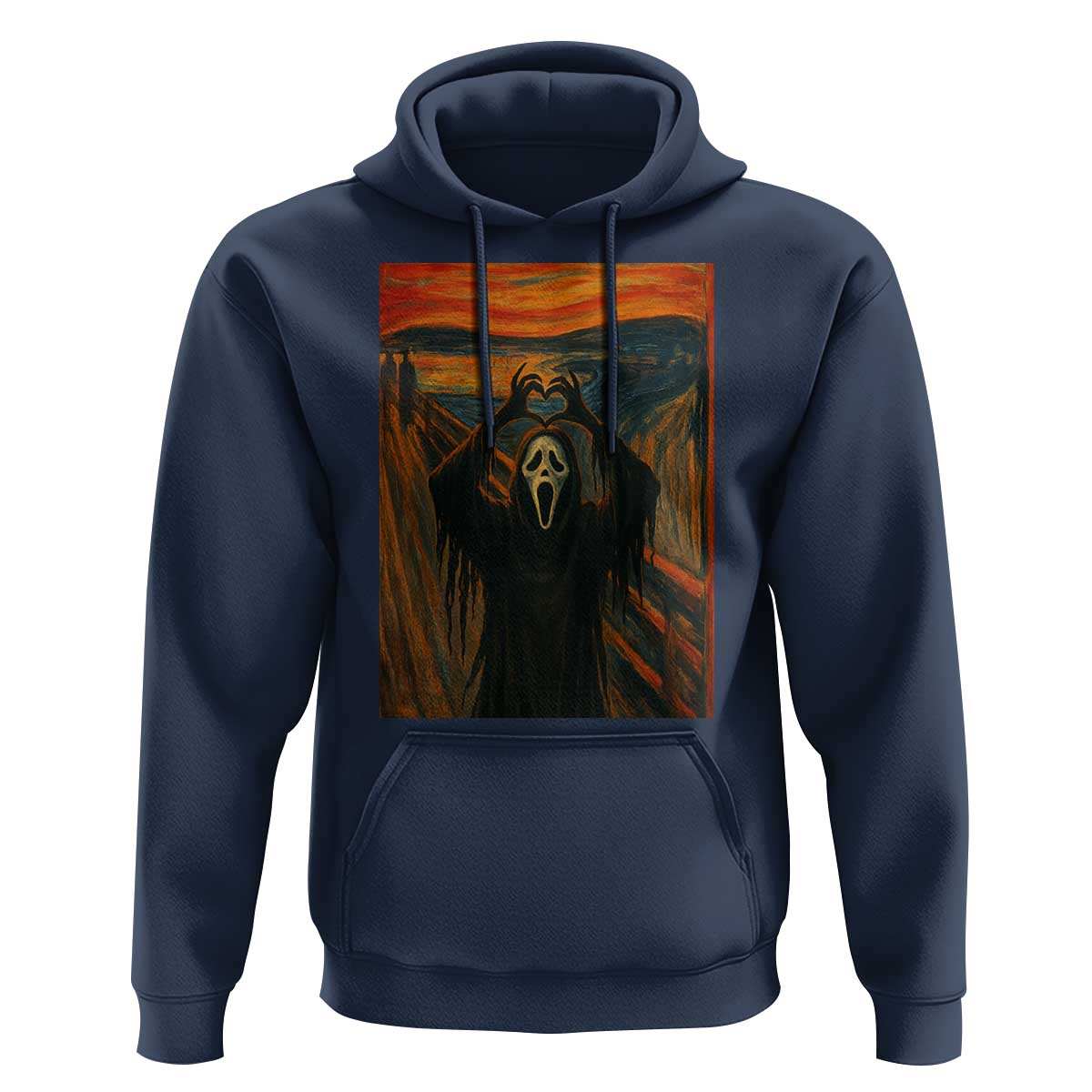 Ghost Heart Hands Hoodie Scary Face Horror Halloween - Wonder Print Shop