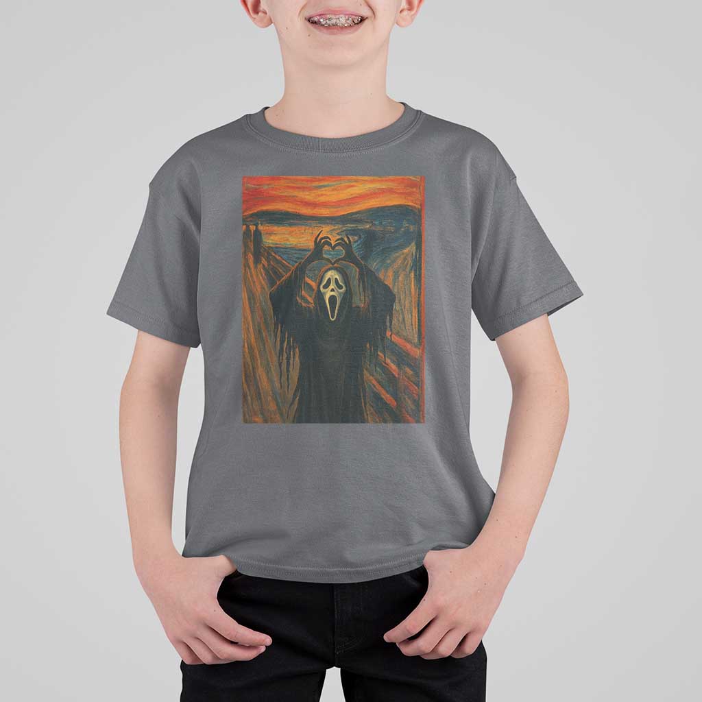 Ghost Heart Hands T Shirt For Kid Scary Face Horror Halloween - Wonder Print Shop