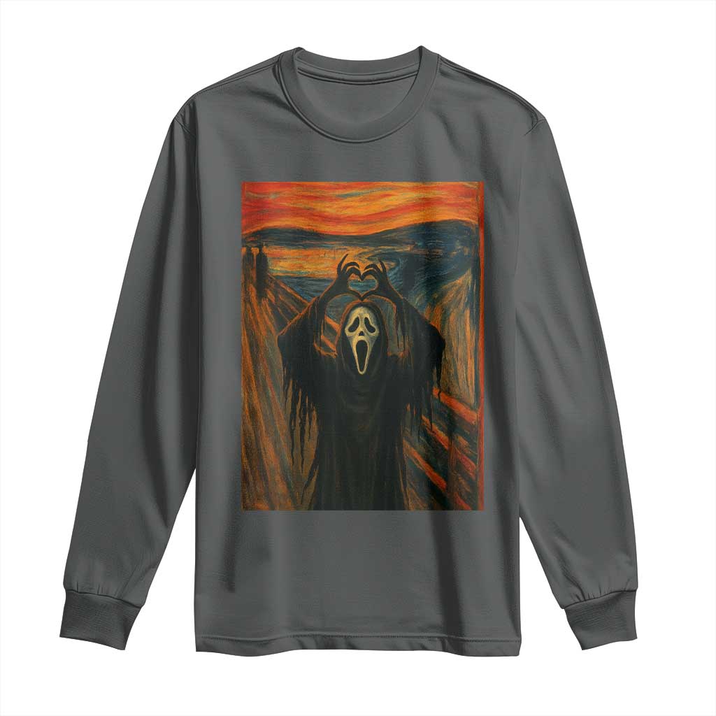 Ghost Heart Hands Long Sleeve Shirt Scary Face Horror Halloween - Wonder Print Shop