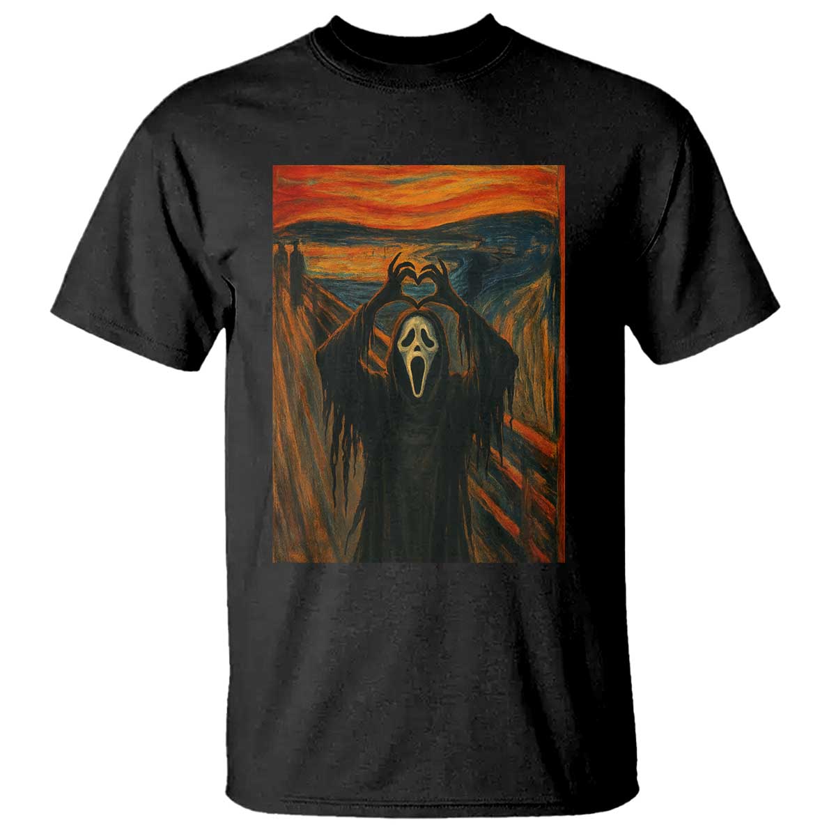 Ghost Heart Hands T Shirt Scary Face Horror Halloween - Wonder Print Shop