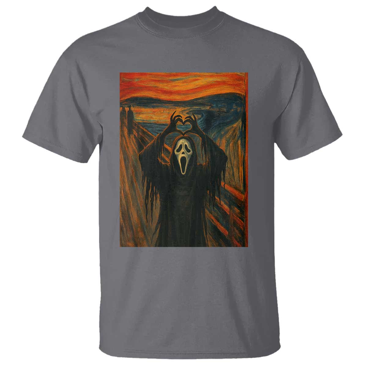 Ghost Heart Hands T Shirt Scary Face Horror Halloween - Wonder Print Shop