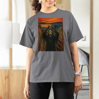 Ghost Heart Hands T Shirt For Women Scary Face Horror Halloween - Wonder Print Shop