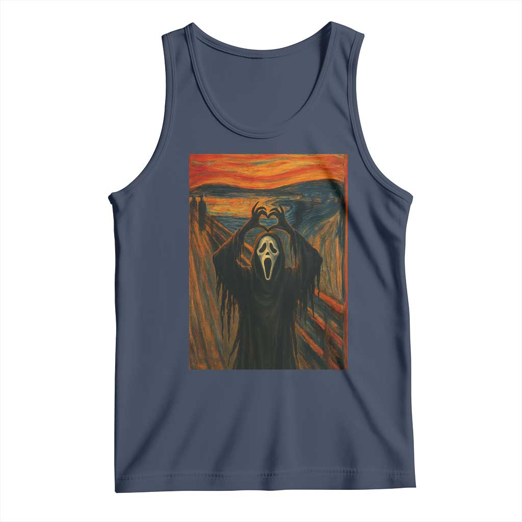 Ghost Heart Hands Tank Top Scary Face Horror Halloween - Wonder Print Shop