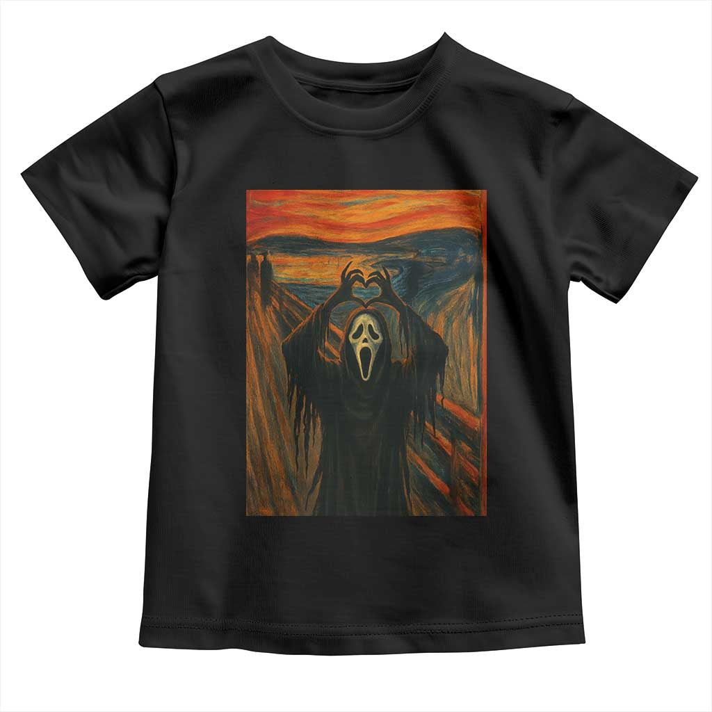 Ghost Heart Hands Toddler T Shirt Scary Face Horror Halloween - Wonder Print Shop