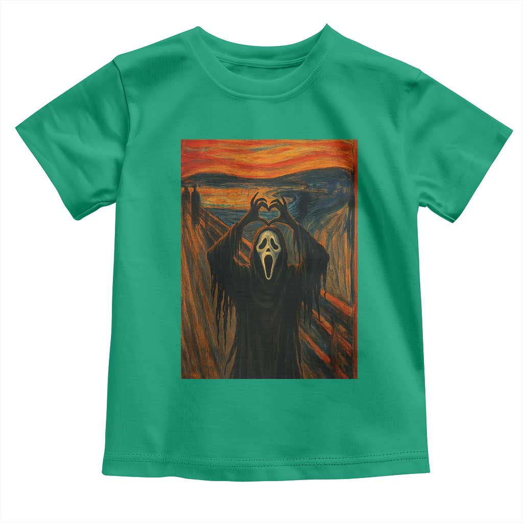 Ghost Heart Hands Toddler T Shirt Scary Face Horror Halloween - Wonder Print Shop