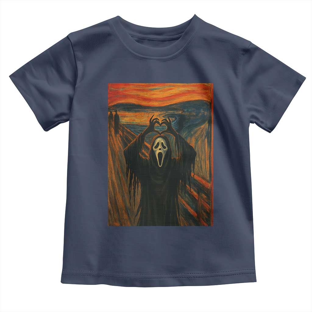Ghost Heart Hands Toddler T Shirt Scary Face Horror Halloween - Wonder Print Shop